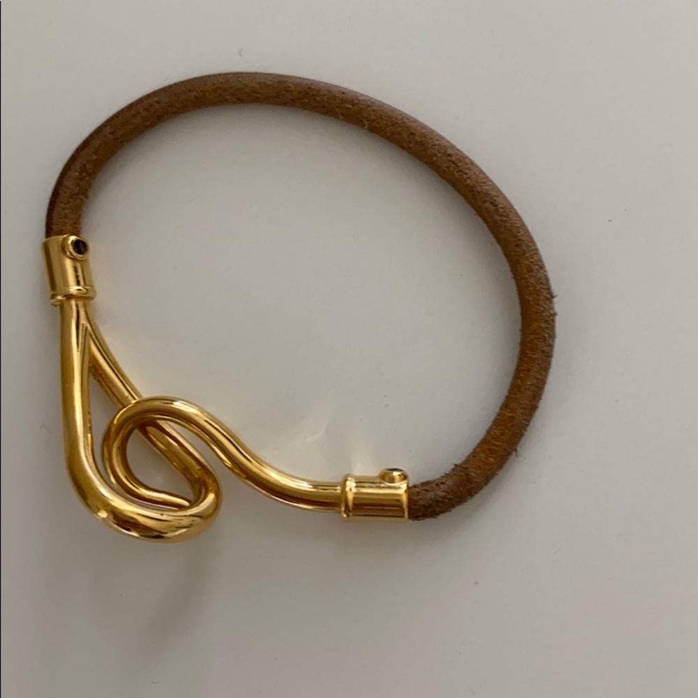 Authentic Hermes jumbo hook leather bracelet - Picture 3 of 5